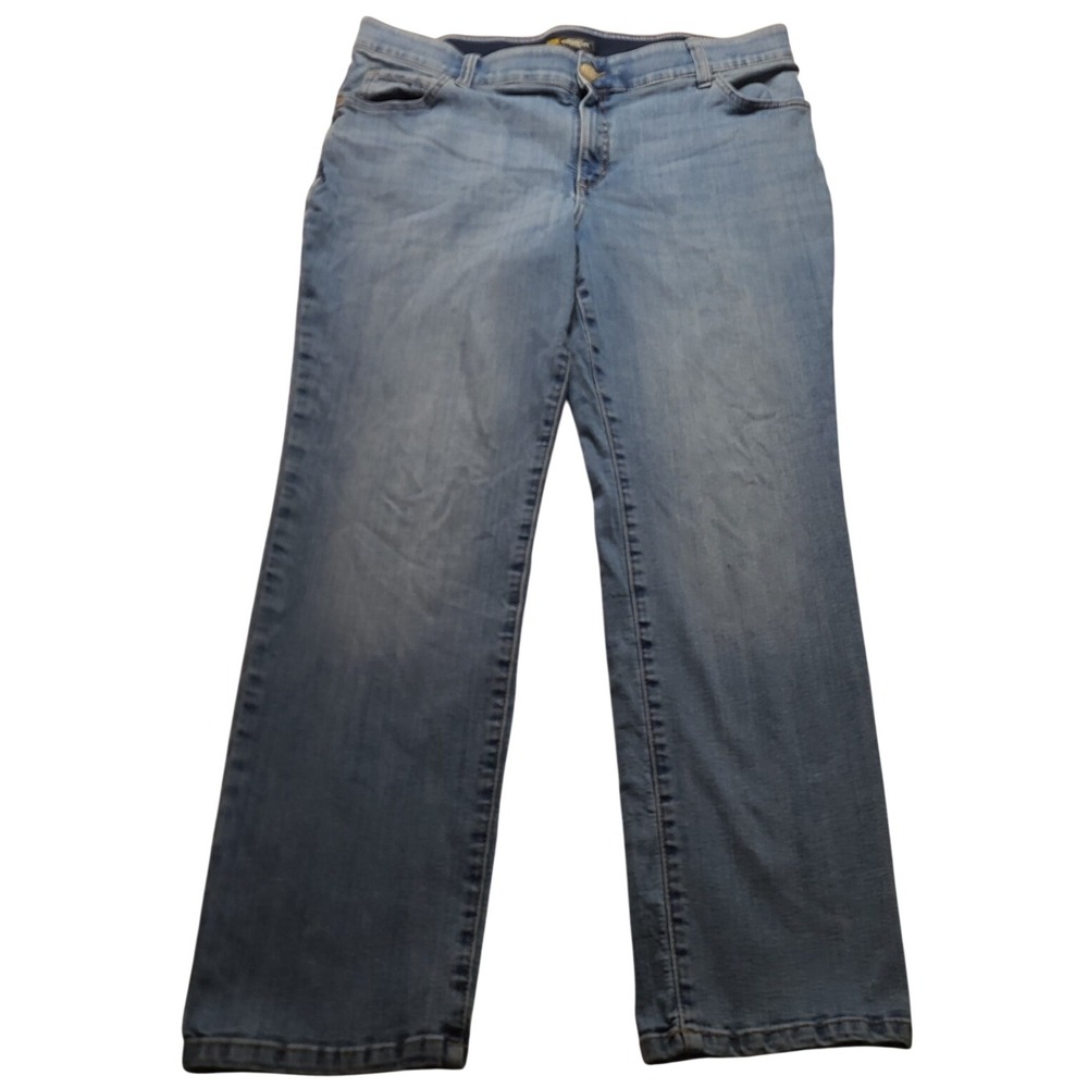 Lee Plus Flex Motion Regular Fit Straight Leg Mid Rise Blue Jeans Women's Casual